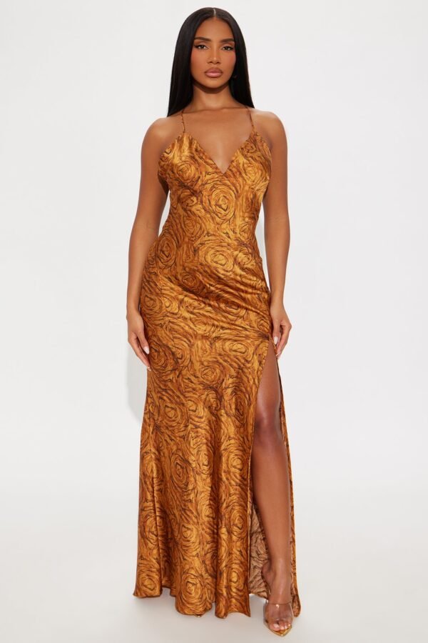 All Spice Satin Maxi Dress