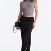 Peyton Low Rise Faux Suede Maxi Skirt