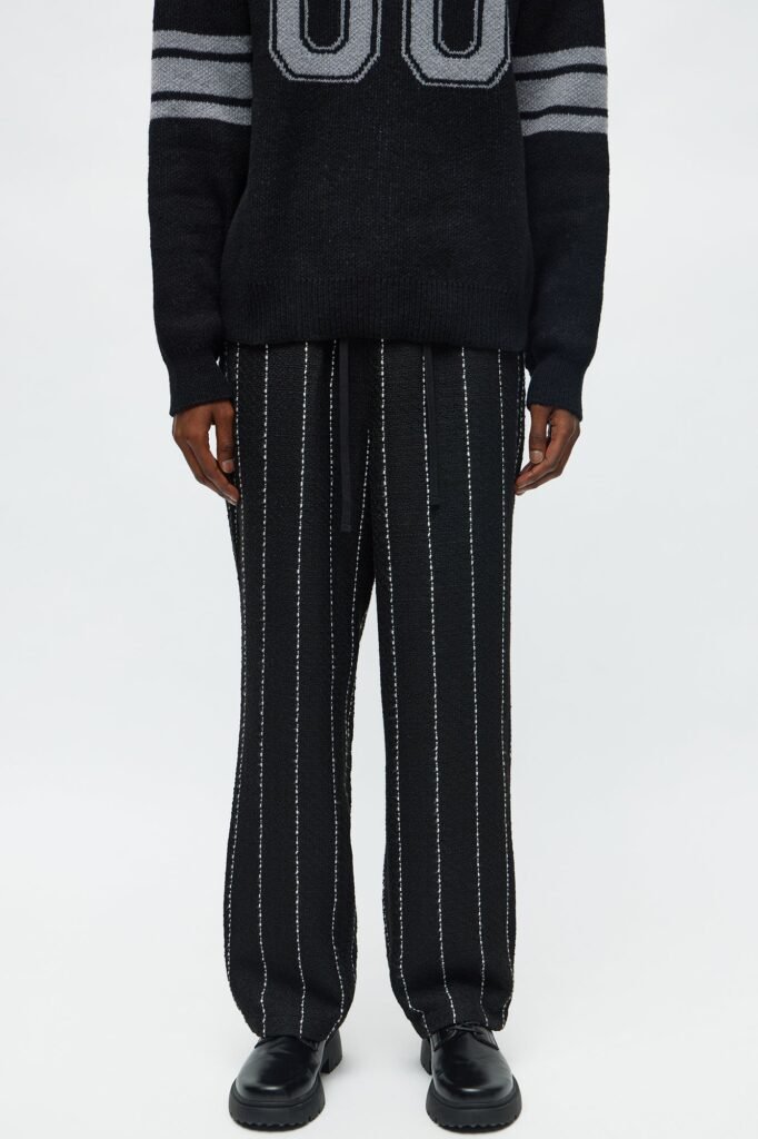 Straight Newport Beach Textured Drawstring Pant
