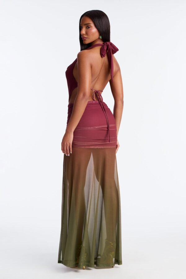 Toying Hearts Ombre Mesh Maxi Dress