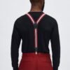 Contrast Stripe Stretch Fit Adjustable Suspenders