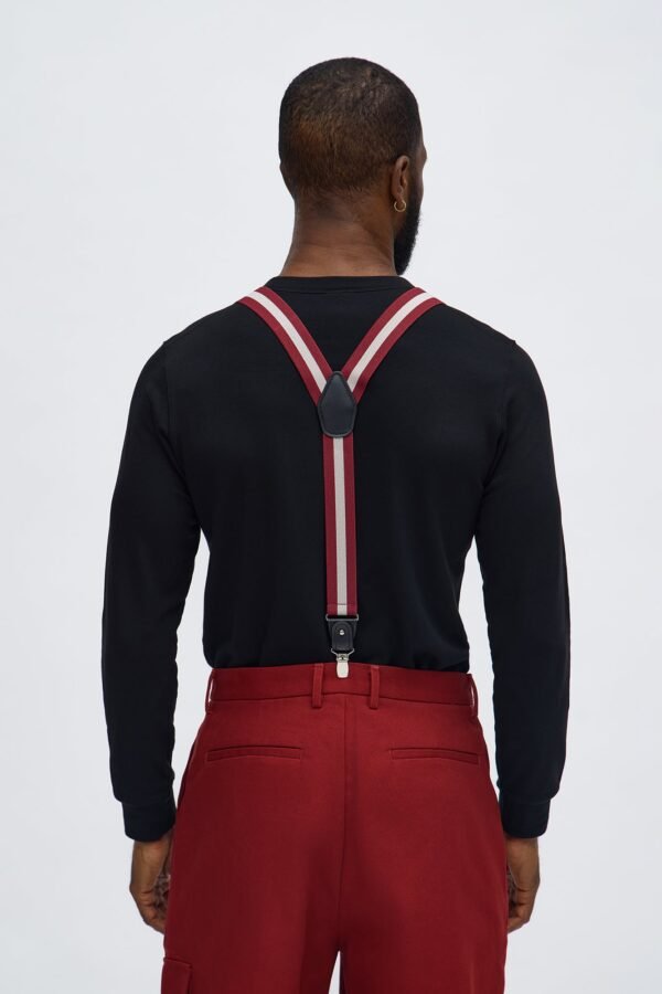 Contrast Stripe Stretch Fit Adjustable Suspenders