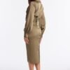 Braylynn Belted Satin Midi Dress