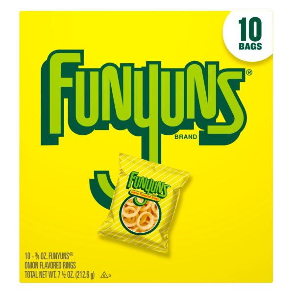 Funyuns Onion Ring Flavored Snack Chips, 10 Count Multipack