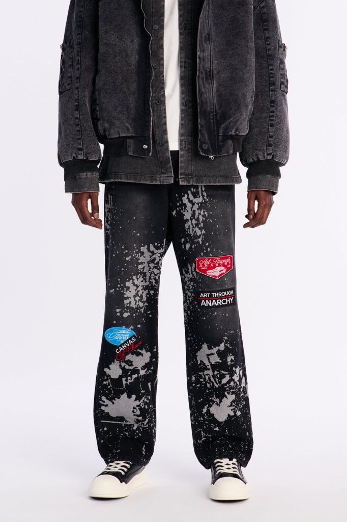 Straight Through Anarchy Patched Jean