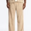 Baggy Stone Wash Story Contrast Suede Pant