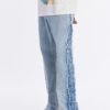 Stacked Slim Flare Fray Panel Jean