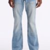 Stacked Skinny Flare Textured Carpenter Jean