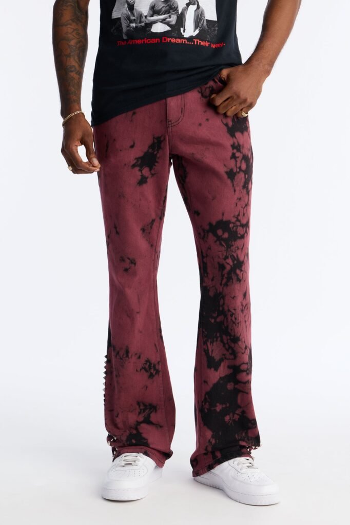 Stacked Skinny Flare Dare Ya Tie Dyed Jean