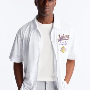 Lakers Rim Rocker Zip Up Mesh Top