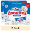 (2 pack) Hostess Donettes, Powdered Mini Donuts, Box of 8 On the Go Packs