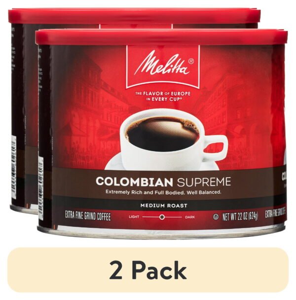 (2 pack) Melitta Colombian Supreme Ground Coffee, 22 oz