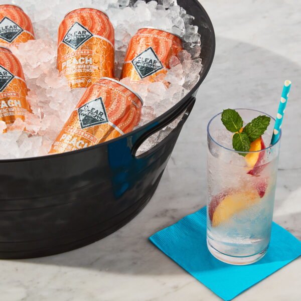 2229c4a9-a738-4b35-b8b0-61bbb663478e.86df5276577eacc117f46d93c94bed36.jpeg Clear American Golden Peach Water Sparkling Water, 12 fl oz, 12 pack