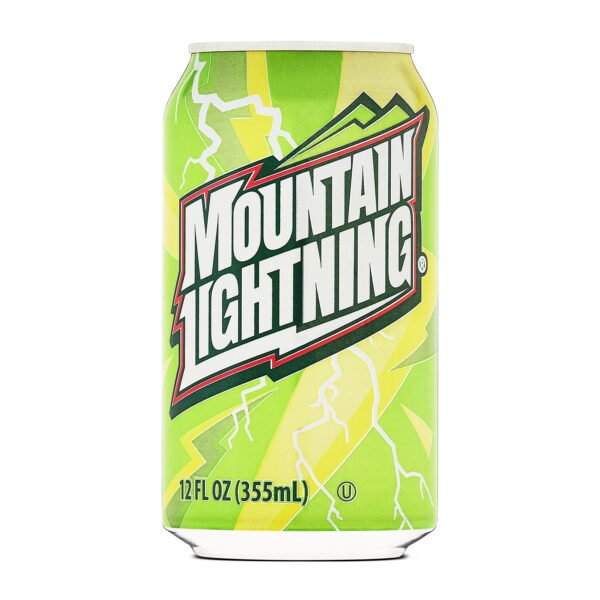 Mountain Lightning Citrus Flavored Soda Pop, 12 fl oz, 12 Pack Cans