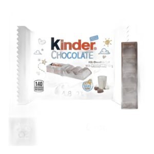 Kinder Chocolate Milk Chocolate Bars with Creamy Milky Filling, 4 Individually Wrapped Bars per Pack, 1.8 oz