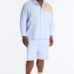 Dual Tone Classic Stripe Relaxed Trouser Short