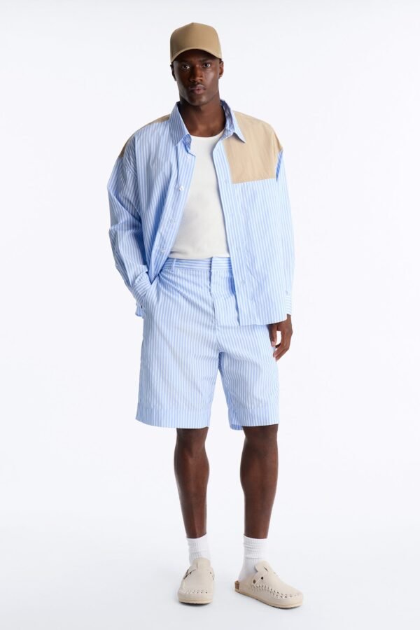 Dual Tone Classic Stripe Relaxed Trouser Short