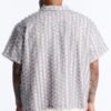 Coral Fringe Cuban Collar Button Up Shirt