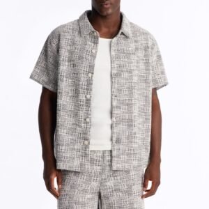 260205_Grey_combo_JR_V2.jpg Beverly Boucle Button Up Shirt