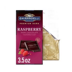 GHIRARDELLI PREMIUM DARK Raspberry Dark Chocolate Bar, 3.5 oz Bar