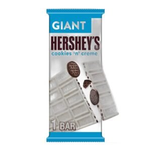 2653-white Hershey's Cookies 'n' Creme Giant Candy, Bars 7.37 oz, 25 Pieces