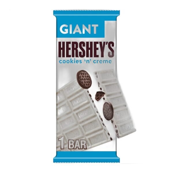 Hershey's Cookies 'n' Creme Giant Candy, Bars 7.37 oz, 25 Pieces