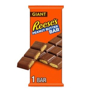 2661-white Reese's Chocolate Peanut Butter Creme Giant Candy, Bar 7.37 oz
