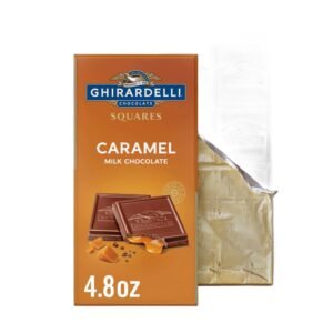GHIRARDELLI Caramel Milk Chocolate Candy SQUARES Bar, 4.8 oz Bar