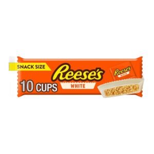 2687-white Reese's White Creme Peanut Butter Cups Candy, Snack Size, .55 oz (10 Count)