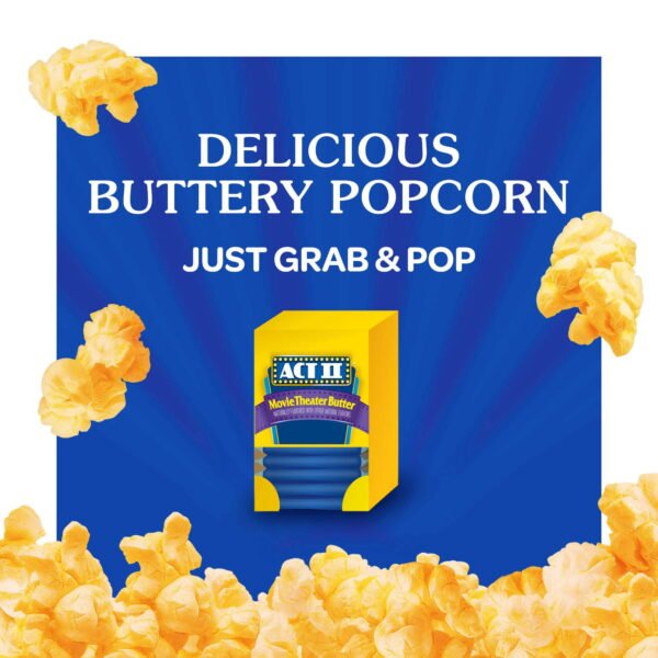 27473589-01e0-4810-b8ad-00f8cbe83403.4beba9275030d13f816beeb2480756e5.jpeg Act II Pantry Pack Movie Theater Butter Microwave Popcorn, 2.75 oz., 18-Count Bags