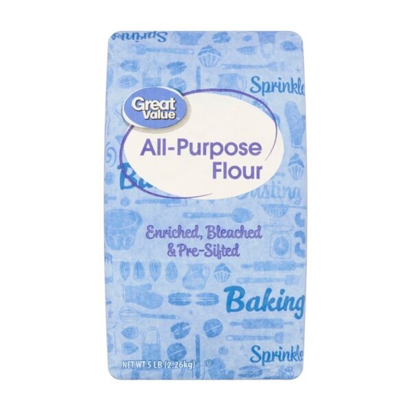 2751-white Great Value All-Purpose Enriched Bleached Wheat Flour, 5 lb Bag