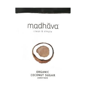 2813-white Madhava Organic Unrefined Coconut Sugar, Shelf-Stable, 3 lb Bag
