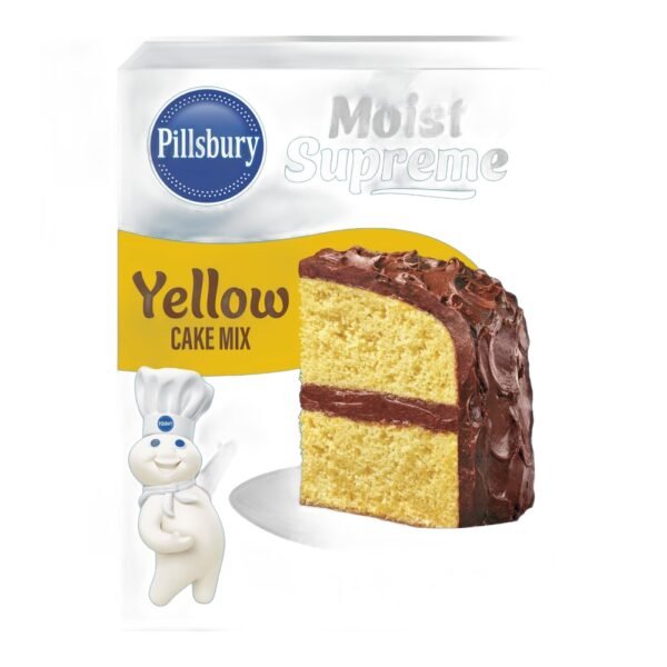 2815-white Pillsbury Moist Supreme Yellow Cake Mix, 15.25 oz Box