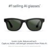 Ray-Ban Meta (Gen 2), Wayfarer, Shiny Black, Transitions® Graphite Green Lenses | Smart AI Glasses