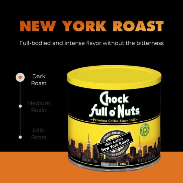 Chock full o'Nuts® New York Roast Dark Roast Ground Coffee Can 23 oz