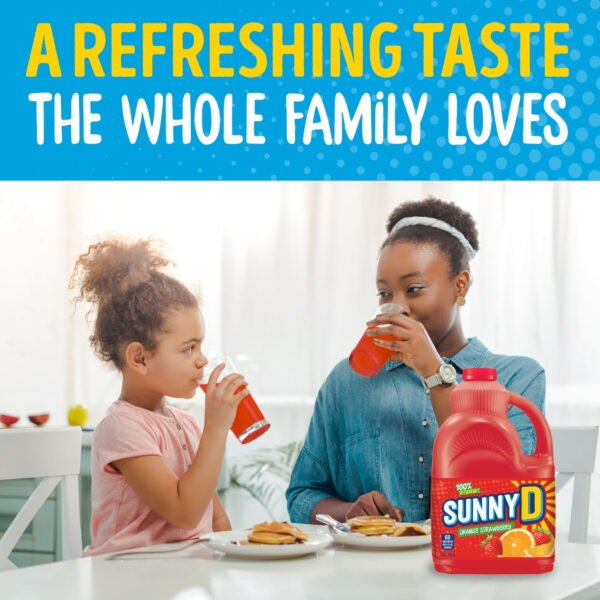 SUNNYD Orange Strawberry Juice Drink, 1 Gallon Bottle, Refreshing