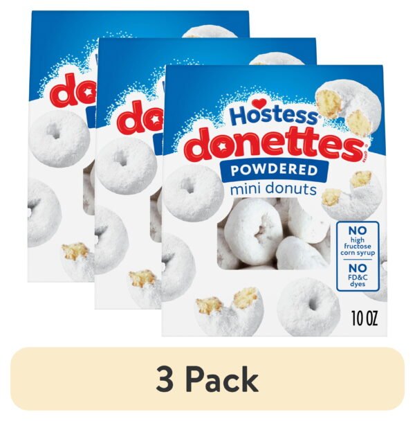 3-pack-Hostess-Donettes-Powdered-Mini-Donuts-10-oz-Bag_360547a6-7166-4b83-8ba0-289e887f8576.ec6814e972768ccddc8e597cc2c97279.jpeg (3 pack) Hostess Donettes, Powdered Mini Donuts, 10 oz Bag