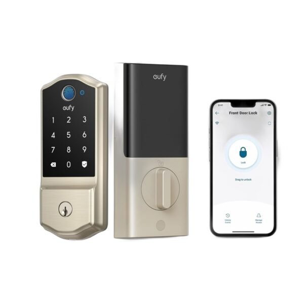 3015-white eufy Smart Lock C220 Fingerprint Wi-Fi Deadbolt