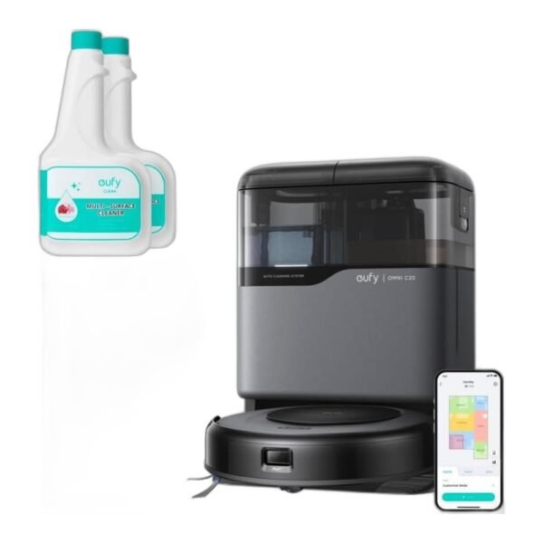 3053-white eufy C20 Robot Vacuum and Mop + Solution (Refurbished)