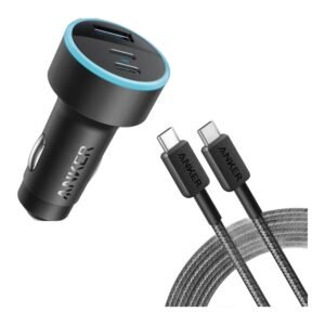 Anker 67W 3-Port Car Charger with USB-C Cable