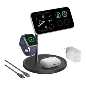 3143-white Anker MagGo 3-in-1 Qi2 Charging Station (Refurbished)
