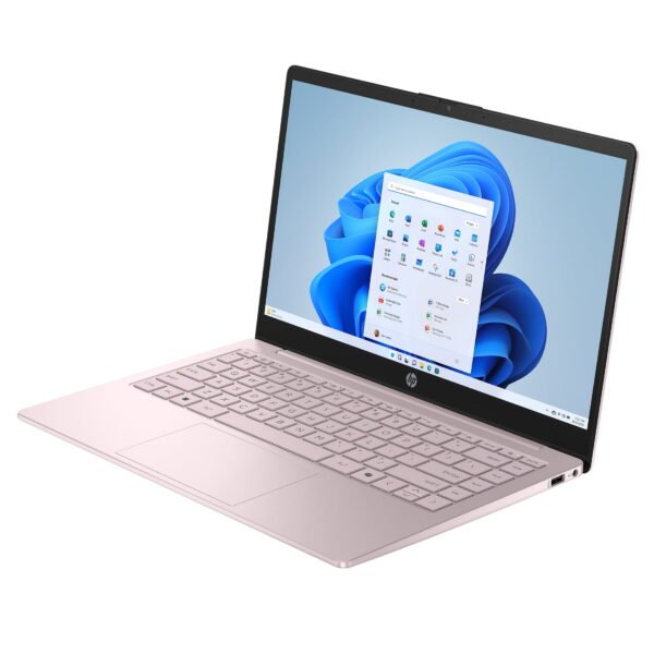 3fe0f5e9-af3d-4353-9b7d-11285548ff6b.4b9632e5380ae711d57805c5b80194f6.jpeg HP 14-inch HD Windows 11 Laptop, Intel N150, 4GB RAM, 128GB Storage, Tranquil Pink, 14-ep2111wm