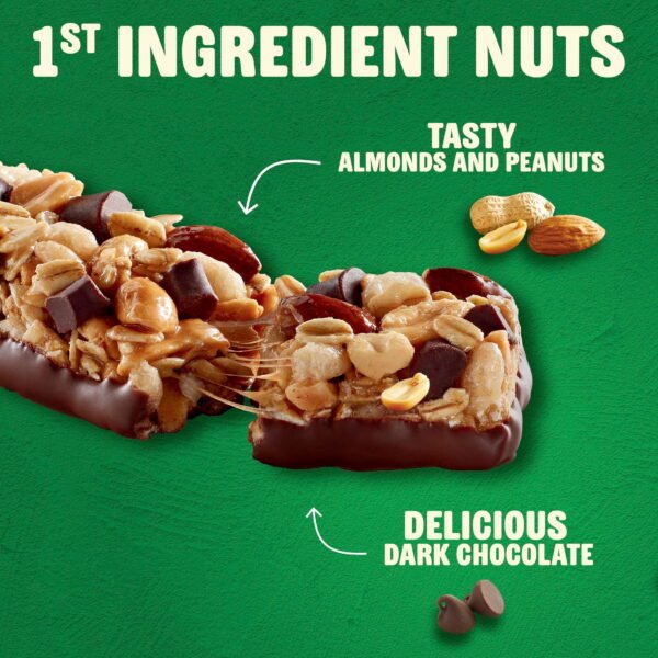 Nature Valley Sweet and Salty Nut Bars, Dark Chocolate Peanut Almond, 6 Bars, 7.2 oz