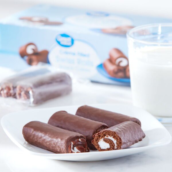 Creme Filled Swiss Rolls Snack Cakes, 13 oz, 6 Count