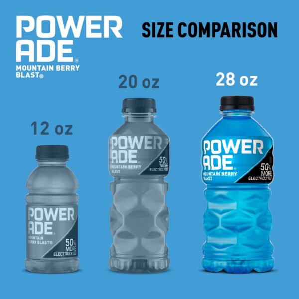 POWERADE Mountain Berry Blast Electrolyte Sports Drink Bottle, 28 fl oz