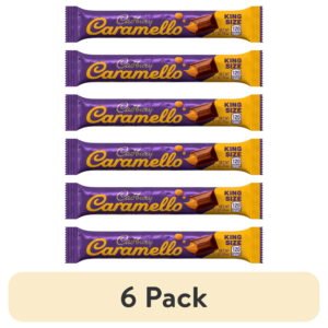 (6 pack) Cadbury Caramello Milk Chocolate Caramel King Size Candy, Bar 2.7 oz