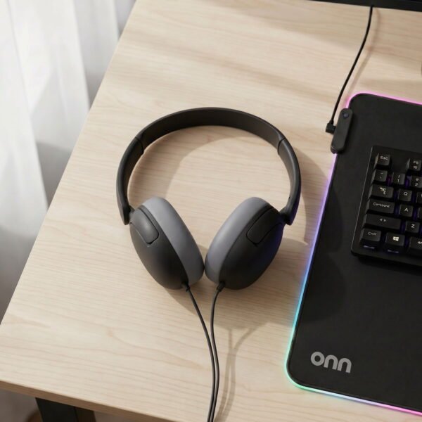6ce474dd-a1d0-41da-a55a-b9f5bf9af330.606e57670c8ab42a86956121a2caa494.jpeg onn On-Ear Headphones with 3.5 mm Connector, Black
