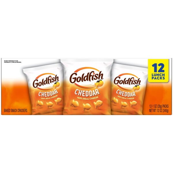 Goldfish Cheddar Crackers, 1 oz (12 Pack)