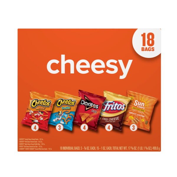 7af00d47-1e76-4755-897a-c8c5b6323c81.eced5d49be3f00d865f3968822a5850c.jpeg Frito-Lay Cheesy Snack Chips Variety pack, 18 Count Multipack Box