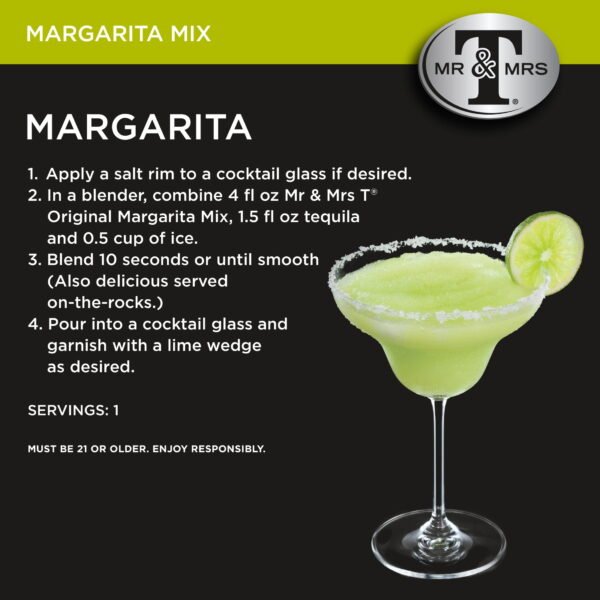 7cabf527-8a03-4910-9762-9a58bf7fb79f.1ee7f92c21d9c0eab894b6dcb40797f3.jpeg Mr & Mrs T Cane Sugar Margarita Mix, 1.75 L, Bottle
